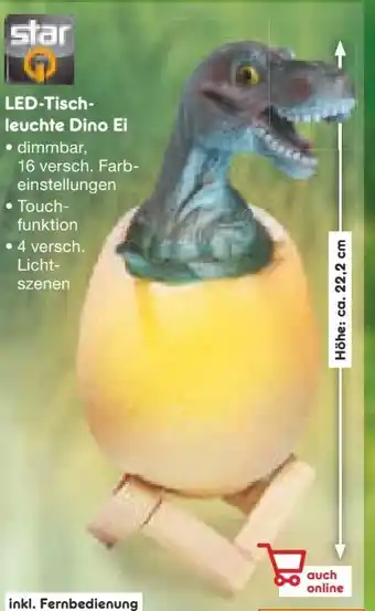 Netto Marken-Discount LED-Tischleuchte Dino Ei Angebot