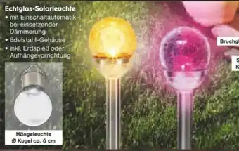 Netto Marken-Discount Echtglas-Solarleuchte Angebot