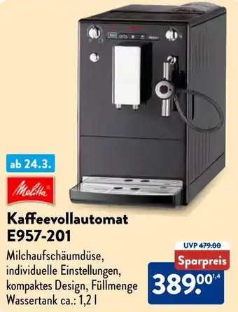 Aldi Süd Melitta Kaffeevollautomat E957-201 Angebot