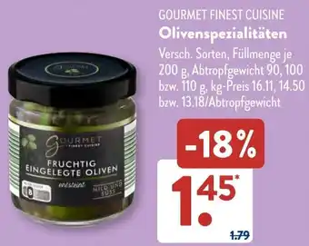 Aldi Süd GOURMET FINEST CUISINE Olivenspezialitäten Angebot