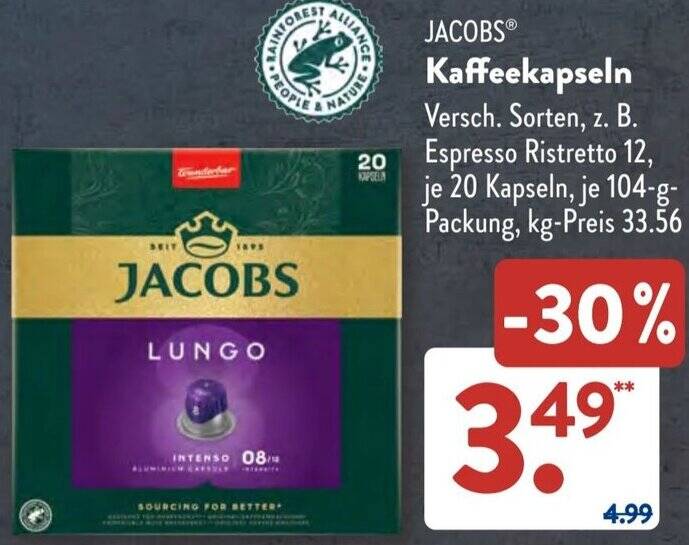 Wunderschne Jacobs Kaffeekapseln Angebot Ebenbild
