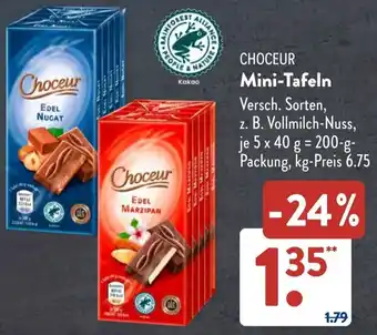 Aldi Süd CHOCEUR Mini-Tafeln 200 g Packung Angebot