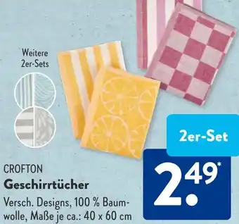 Aldi Süd CROFTON Geschirrtücher 2er-Set Angebot