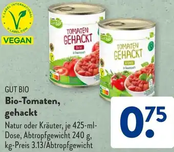 Aldi Süd GUT BIO Bio-Tomaten, gehackt 425 ml Dose Angebot