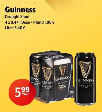 Trink und Spare Guinness Draught Stout 4*440ml Angebot