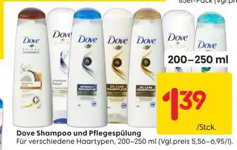 Rusta Dove Shampoo und Pflegespülung 200-250ml Angebot