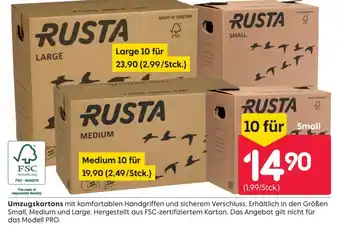 Rusta Umzugskartons mit komfortablen Handgriffen 10st Angebot