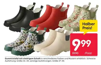 Rusta Gummistiefel mit niedrigem Schaft in verschiedenen Farben Größe 37-40. Angebot