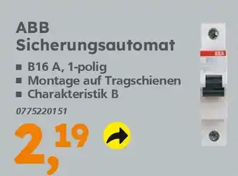 Globus Baumarkt ABB Sicherungsautomat Angebot