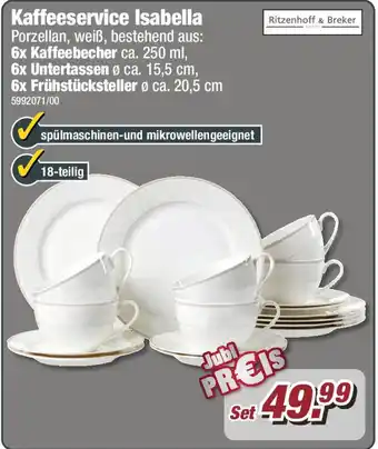 Poco Ritzenhoff & Breker Kaffeeservice Isabella Angebot