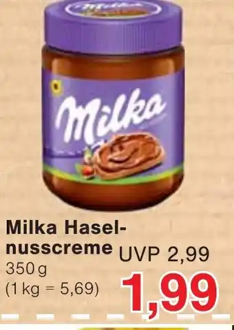 Wiglo Wunderland Milka Hasel Nusscreme 350g Angebot