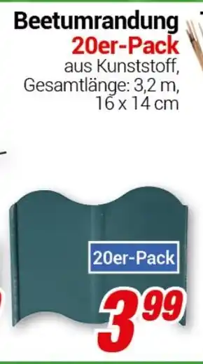 CENTERSHOP Beetumrandung 20er-Pack Angebot