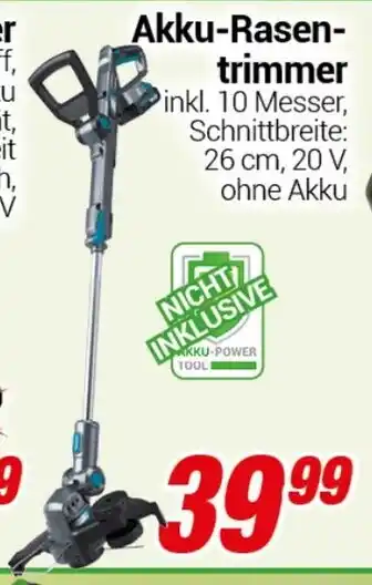 CENTERSHOP Akku-Rasentrimmer Angebot