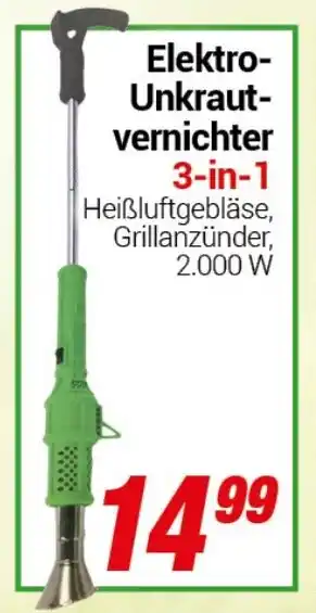 CENTERSHOP Elektro-Unkrautvernichter 3-in-1 Angebot