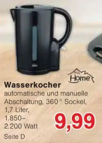 Jawoll Wasserkocher 1,7 Liter Angebot