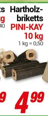 CENTERSHOP Hartholzbriketts PINI-KAY 10 kg Angebot