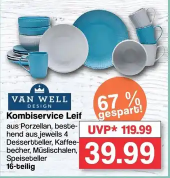 Famila Nord West VAN WELL Kombiservice Leif 16 teilig Angebot