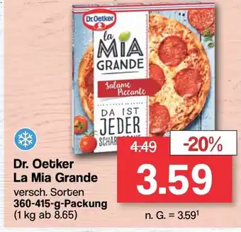 Famila Nord West Dr. Oetker La Mia Grande 360-415 g Packung Angebot