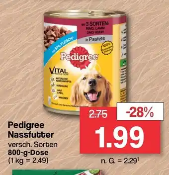 Famila Nord West Pedigree Nassfutter 800-g-Dose Angebot