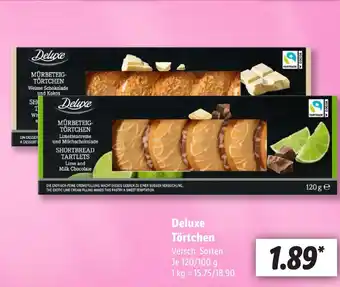 Lidl Deluxe Törtchen Versch. Sorten. Je 120/100 g Angebot