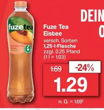 Famila Nord West Fuze Tea Eistee 1,25 l Flasche Angebot