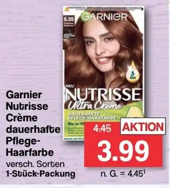 Famila Nord West Garnier Nutrisse Crème dauerhafte Pflege- Haarfarbe 1-Stück-Packung Angebot