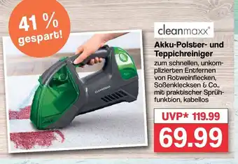 Famila Nord West cleanmaxx Akku-Polster- und Teppichreiniger Angebot