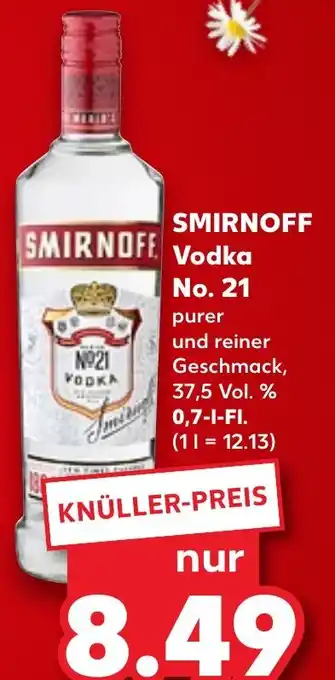 Kaufland SMIRNOFF Vodka No. 21 0,7 l Fl. Angebot