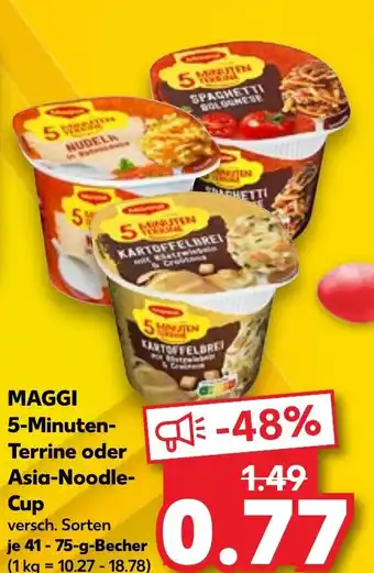 Kaufland MAGGI 5-Minuten- Terrine oder Asia-Noodle- Cup 41-75-g-Becher Angebot