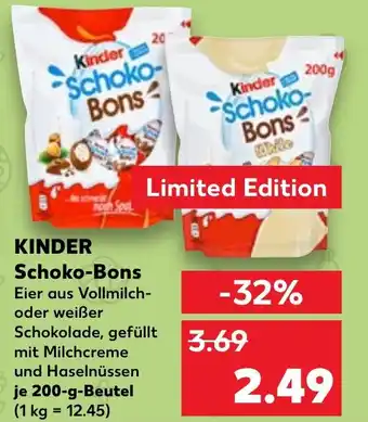 Kaufland KINDER Schoko-Bons 200 g Beutel Angebot