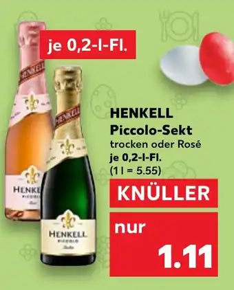 Kaufland HENKELL Piccolo-Sekt 0,2 l Fl. Angebot