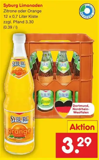 Netto Marken-Discount Syburg Limonaden 12 x 0,7 Liter Kiste Angebot