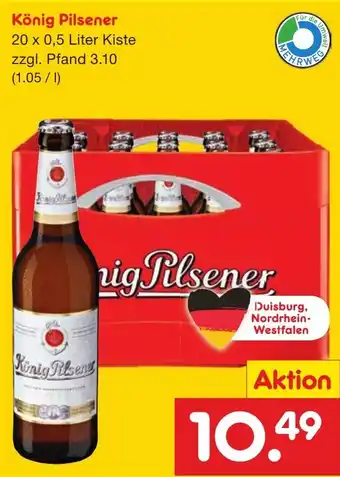 Netto Marken-Discount König Pilsener 20 x 0,5 Liter Kiste Angebot