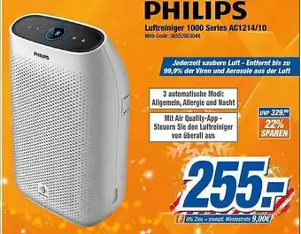 Expert Philips Luftreiniger 1000 Series Ac1214-10 Angebot