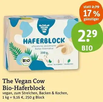 basic The Vegan Cow Bio-Haferblock 250 g Angebot