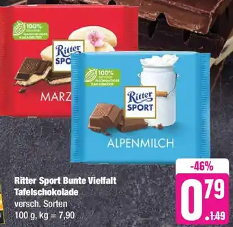 Edeka Ritter Sport Bunte Vielfalt Tafelschokolade 100 g Angebot