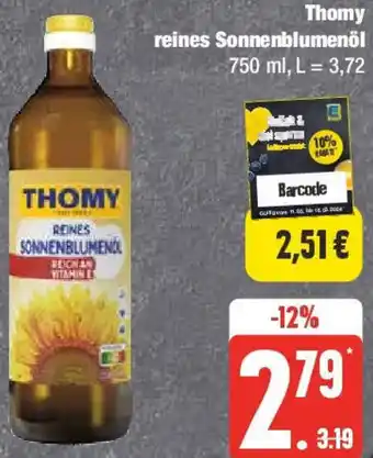 Edeka Thomy reines Sonnenblumenöl 750 ml Angebot