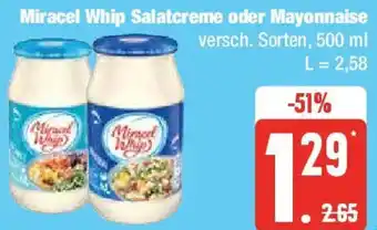 Edeka Miracel Whip Salatcreme oder Mayonnaise 500 ml Angebot