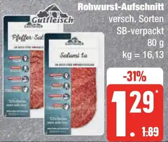 Edeka Gutfleisch Rohwurst-Aufschnitt 80 g Angebot