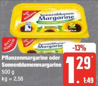 Edeka Gut & Günstig Pflanzenmargarine oder Sonnenblumenmargarine 500 g Angebot