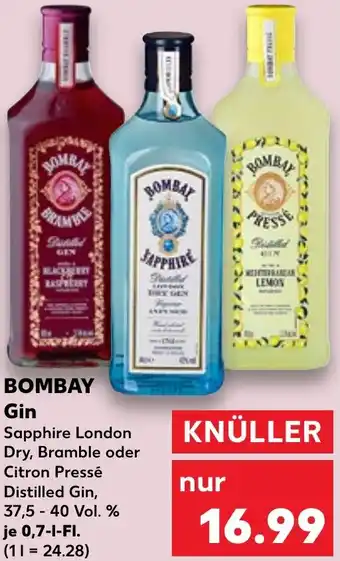 Kaufland BOMBAY Gin 0,7 L-Fl. Angebot