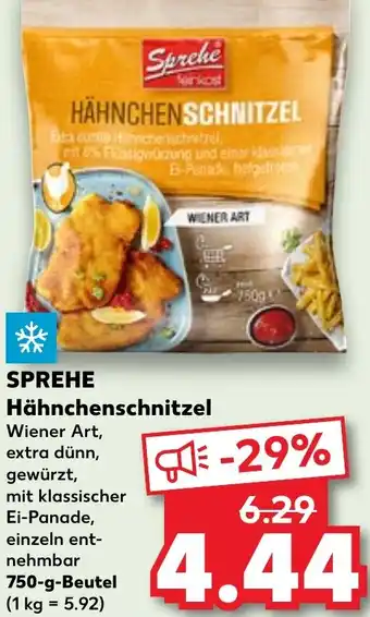 Kaufland SPREHE Hähnchenschnitzel 750 g Beutel Angebot