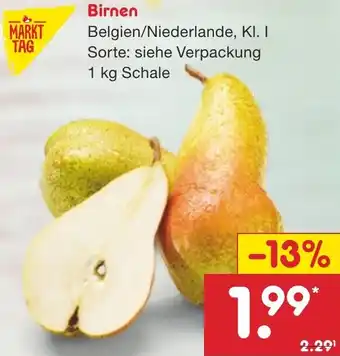 Netto Marken-Discount Birnen 1 kg Schale Angebot