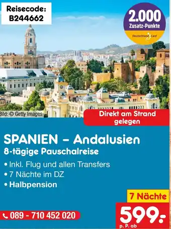 Netto Marken-Discount SPANIEN - Andalusien 8-tägige Pauschalreise Angebot