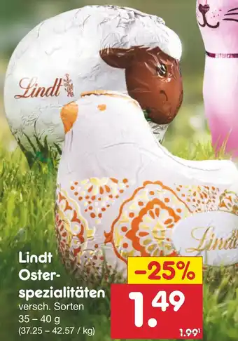 Netto Marken-Discount Lindt Osterspezialitäten 35-40 g Angebot