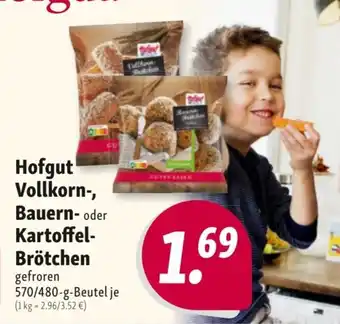 Nah & Frisch Hofgut Vollkorn-, Bauern- oder Kartoffel- Brötchen gefroren 570/480-g Angebot