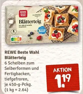 nahkauf REWE Beste Wahl Blätterteig 450g Angebot