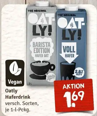 nahkauf Oatly Haferdrink versch. Sorten, je 1-l-Pckg. Angebot