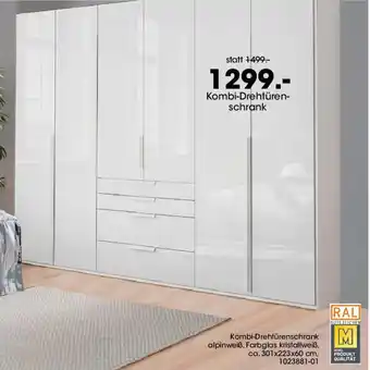 Möbel Martin Vito Kombi-Drehtürenschrank Angebot