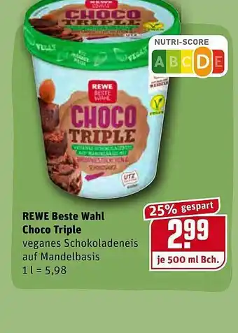 REWE Kaufpark Rewe Beste Wahl Choco Triple Angebot